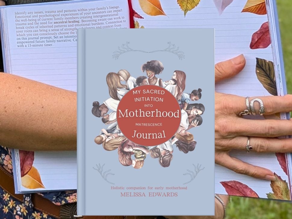 My Sacred Initiation Into Motherhood Matrescence Journal (Hardback) by Melissa Edwards – Motherwort and Child The Matrescence Continuum: Why Postpartum Support Shouldn’t Stop After Birth Article Featured Image