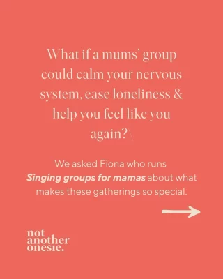 ✨ Ever heard of a mum’s group… that sings? 🎶💛
 @notanotheronesie_ had a chat with Fiona from @singhighsinglow who runs singing group for mums to find out what it’s all about.  Think: 💫 Calming your nervous system 💫 Feeling deeply connected 💫 Pure, heart-filling joy  No singing experience or skill required. 🙌  This is community care at its most beautiful.
 Whether you’re in the thick of newborn life or just craving something for you,  this one’s for you.  Head to the blog to read the full interview - link in bio!  www.notanotheronesie.com.au  #singingformums #mumssupportingmums #mumgroup #postpartumsupport #motherhoodaustralia #sydneymums #northernbeachesmums #innerwestmums #wellbeingformums #matrescence #mumlifeaustralia #newmumlife #motherhoodjourney #mumcommunity #postnatalwellbeing #calmmotherhood #mumsselfcare #mindfulmothering #mumsmentalhealth #perinatalwellbeing #sydneywellness #notanotheronesie #findyourvillage #singingheals #motherhoodmagic