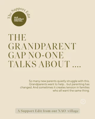 The Support Edit by @notanotheronesie_ brings you support that makes a real difference for families.  One of the quiet tensions many new parents experience is navigating the role of grandparents.  Not because grandparents don’t love their grandchildren deeply.
And not because parents don’t want their help.  But because parenting has changed.  Advice around sleep, feeding, safety and boundaries has evolved, and sometimes families are left trying to figure out how to navigate this together.  That’s why we love what @mawisdomtraining is doing.  Created by three birth and postpartum doulas, Ma Wisdom offers  online courses and workshops designed to help grandparents update their knowledge, refresh practical skills and understand the unique transition into what they call “grandescence” the shift into becoming a grandparent.  When grandparents feel informed and confident in their role, something powerful happens.  Parents feel supported.
Grandparents feel included.
And relationships across generations grow stronger.  Because when the village understands how to support a new family, everyone benefits.  ✨ Discover Ma Wisdom inside our village directory. Link in bio  #notanotheronesie #supportedit #modernvillage #motherhoodsupport #postpartumsupport